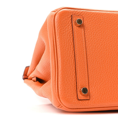 Taurillon Clemence Birkin 30 Orange Handbag