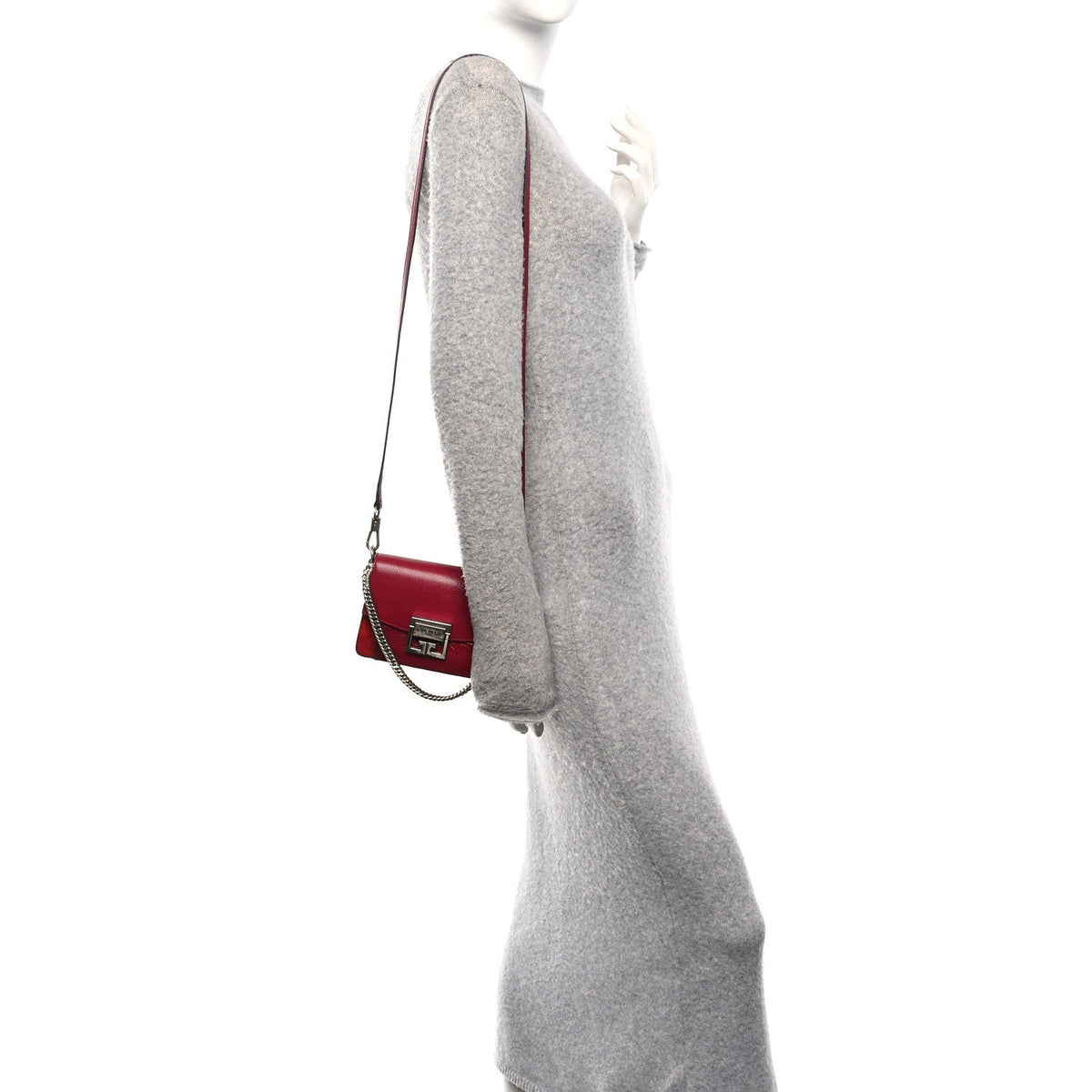 Mini Goatskin Shoulder Bag - Red