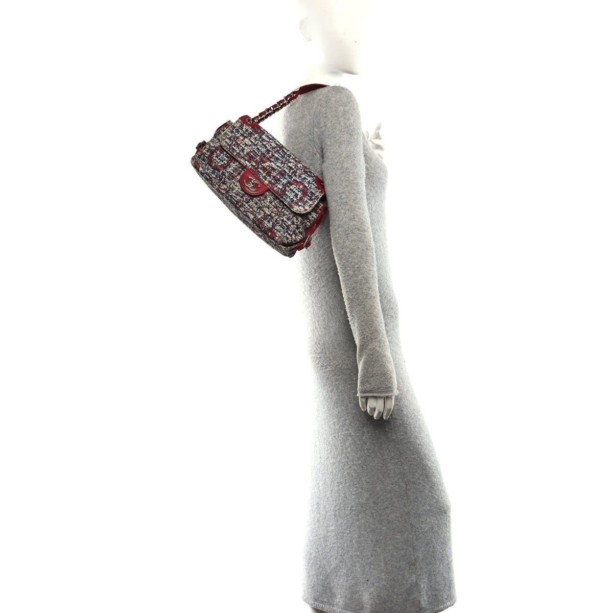 Lambskin Flap Shoulder Bag - Blue