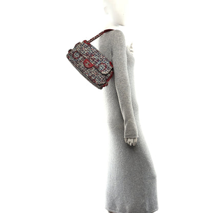 Lambskin Flap Shoulder Bag - Blue