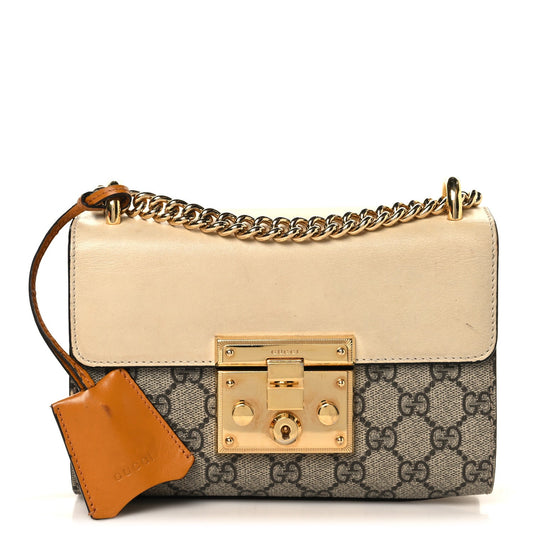 Small Calfskin Shoulder Bag - Beige