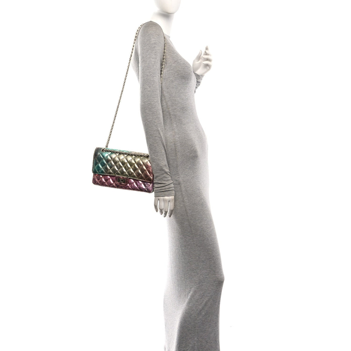 Quilted Goatskin Flap Shoulder Bag