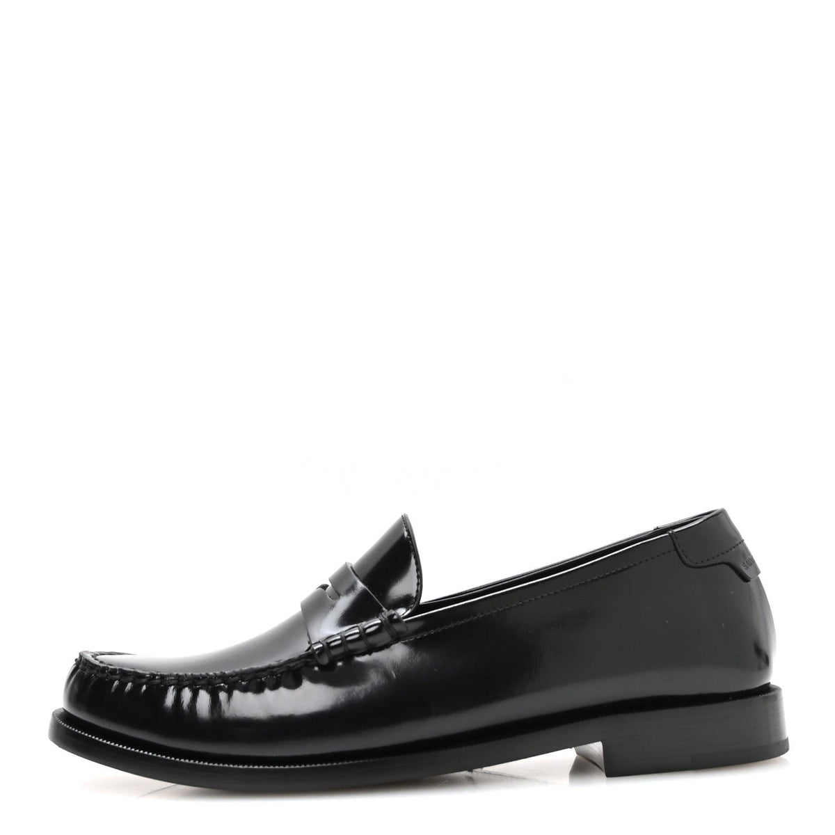 Saint Laurent Lux Calfskin Men's Le Loafer 15 Moccasins 40 Black