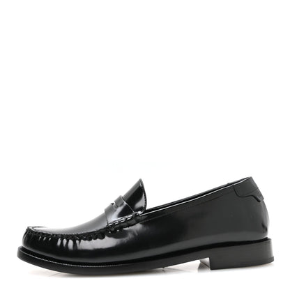 Saint Laurent Lux Calfskin Men's Le Loafer 15 Moccasins 40 Black