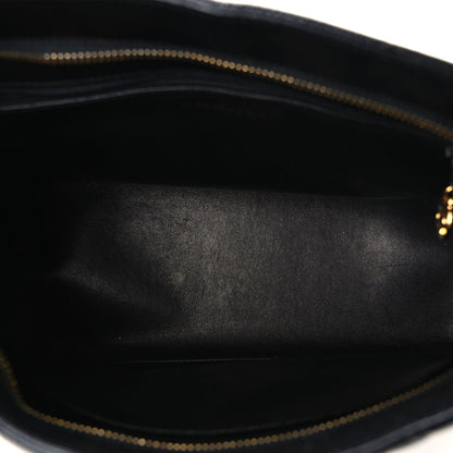 Quilted Caviar Tote Bag - Black
