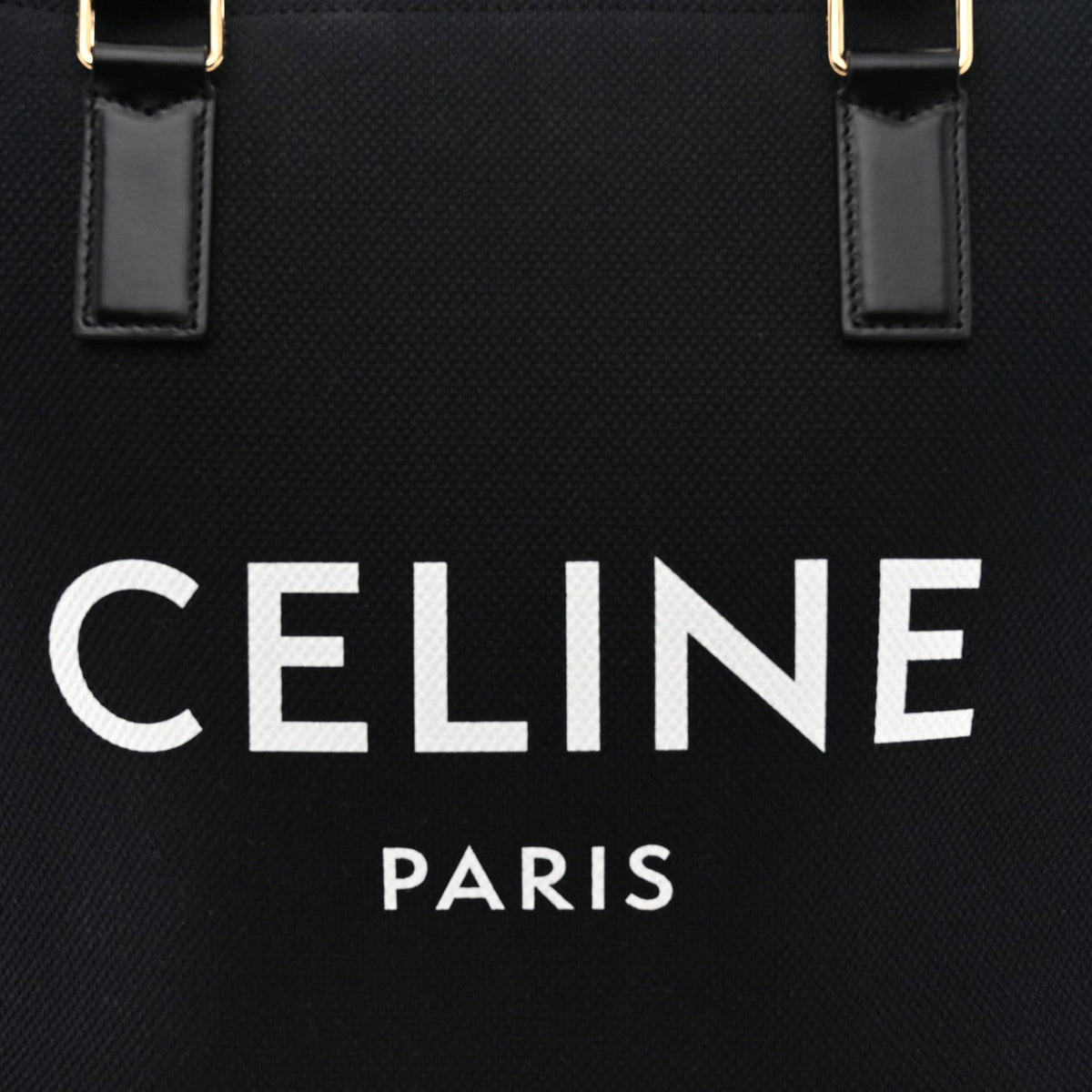 Calfskin Canvas Handbag - Black