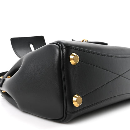 Mini Calfskin Handbag - Black