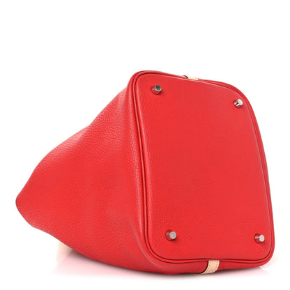 Taurillon Clemence Swift Eclat Picotin L Handbag