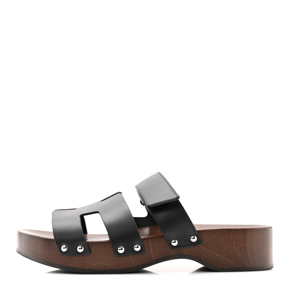 Calfskin Kos Clog Black