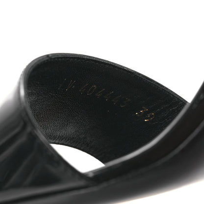 Saint Laurent Patent Calfskin Women's Fetish 105 Sandal 39 Black