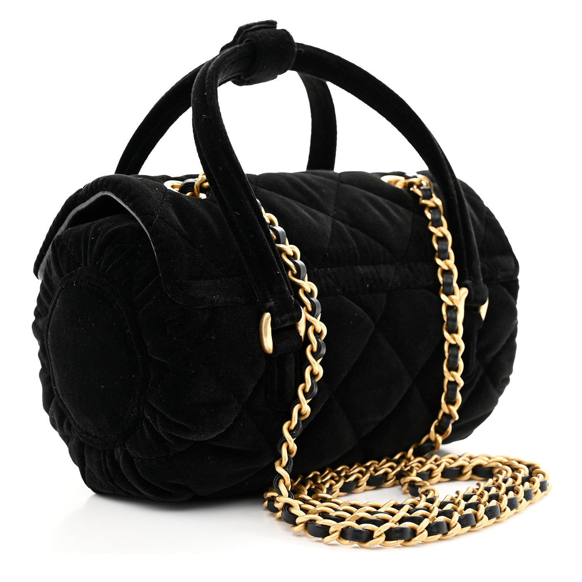 Mini Quilted Flap Shoulder Bag - Black