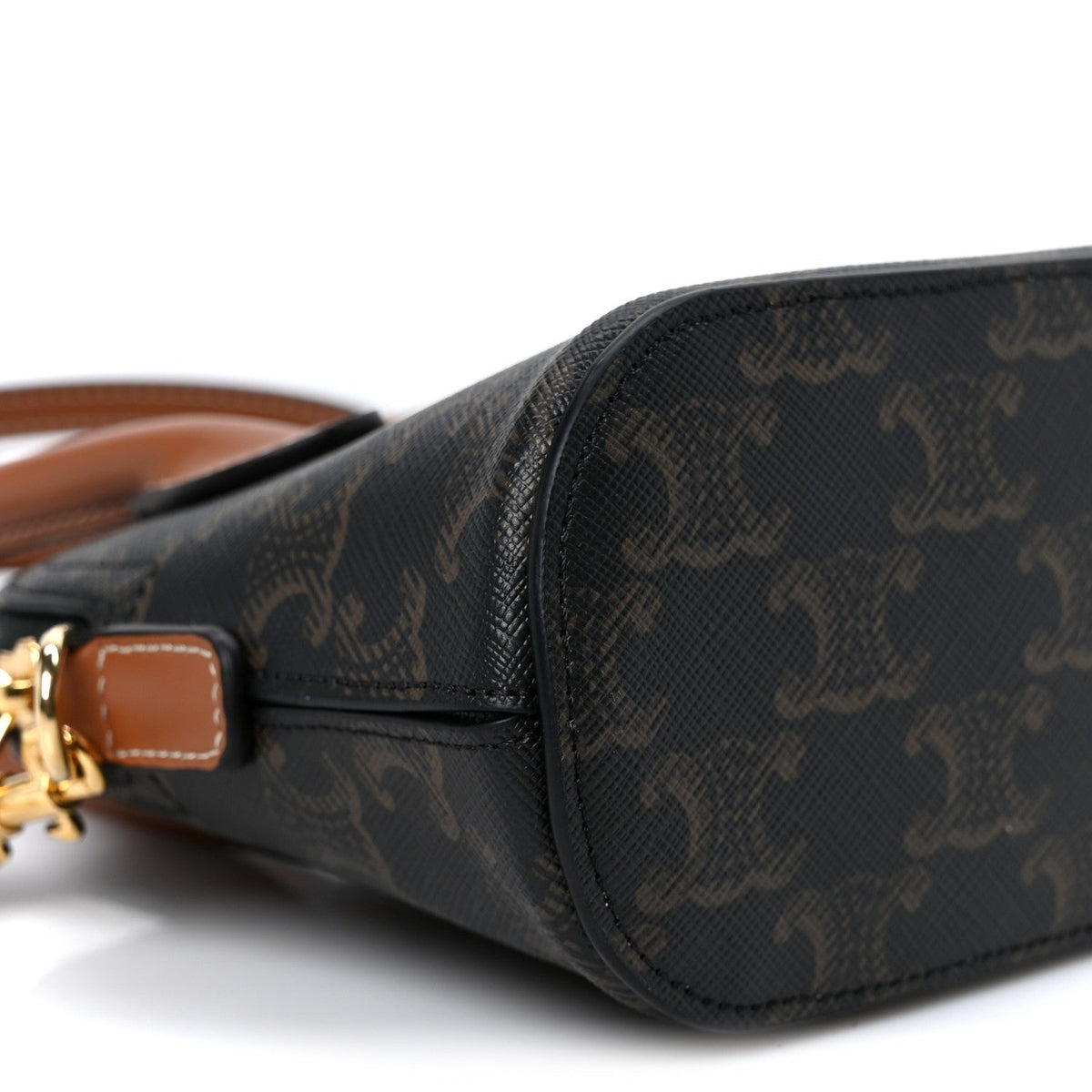 Mini Calfskin Canvas Handbag - Tan