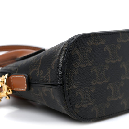 Mini Calfskin Canvas Handbag - Tan
