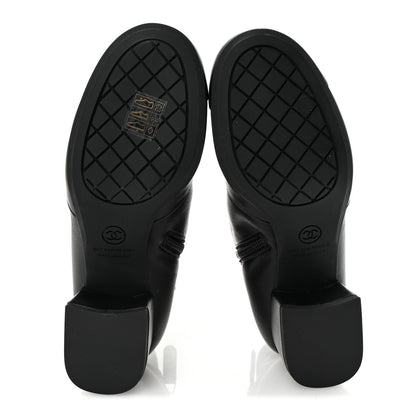 Chanel Stretch Lambskin Cap Toe CC Women's Boots