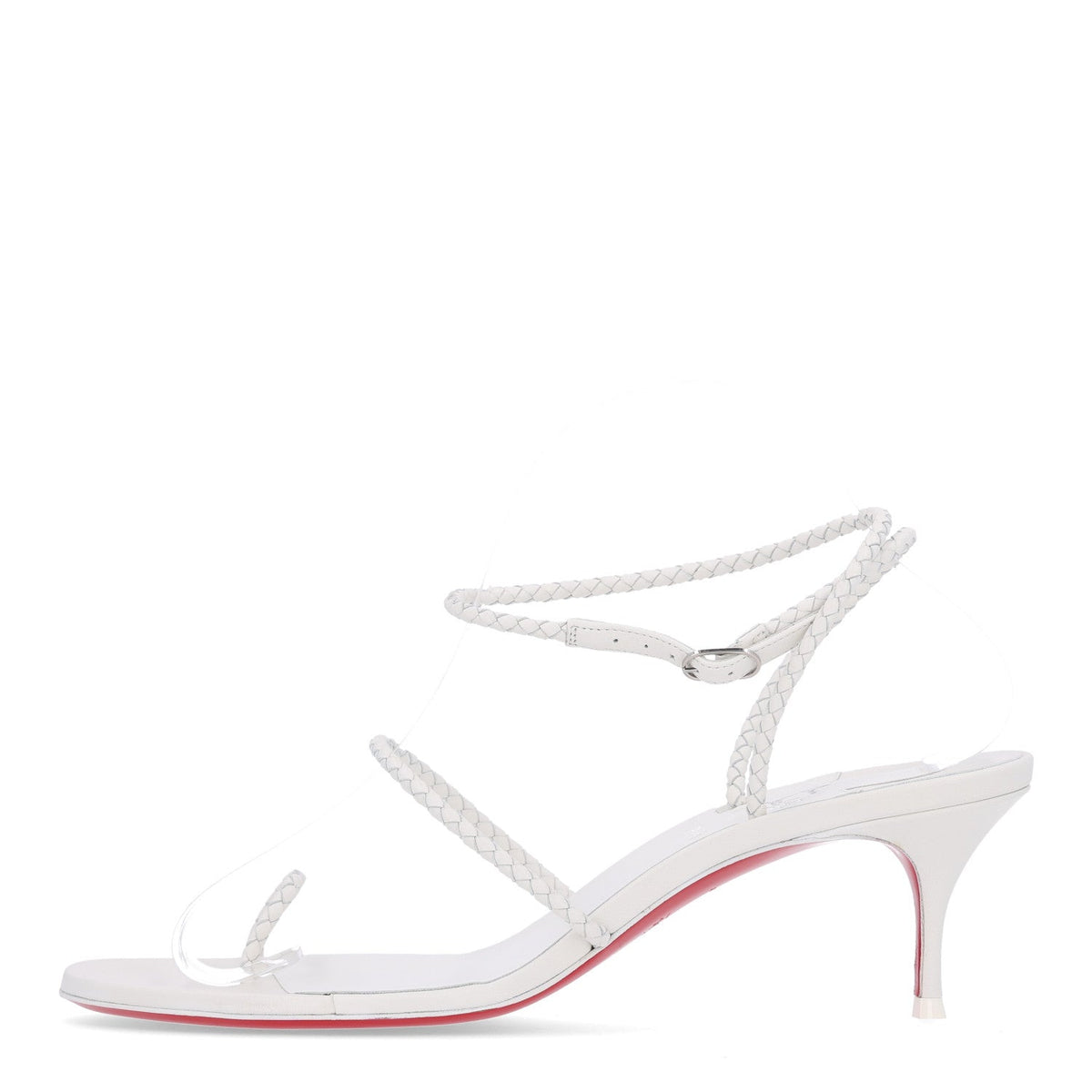 X Idris Elba Hibaq Calfskin Braided 55Mm Sandals White