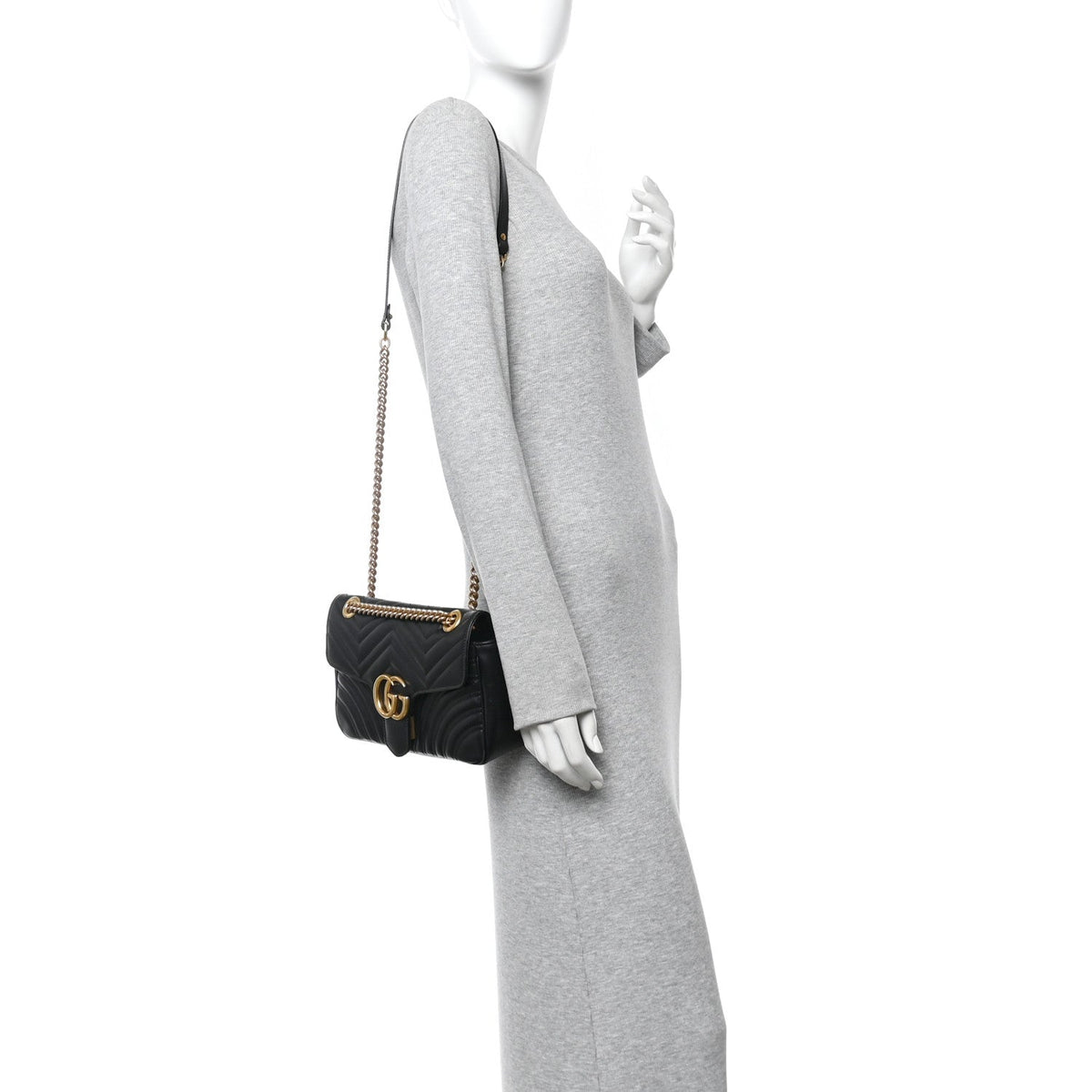 Small Calfskin Shoulder Bag - Black