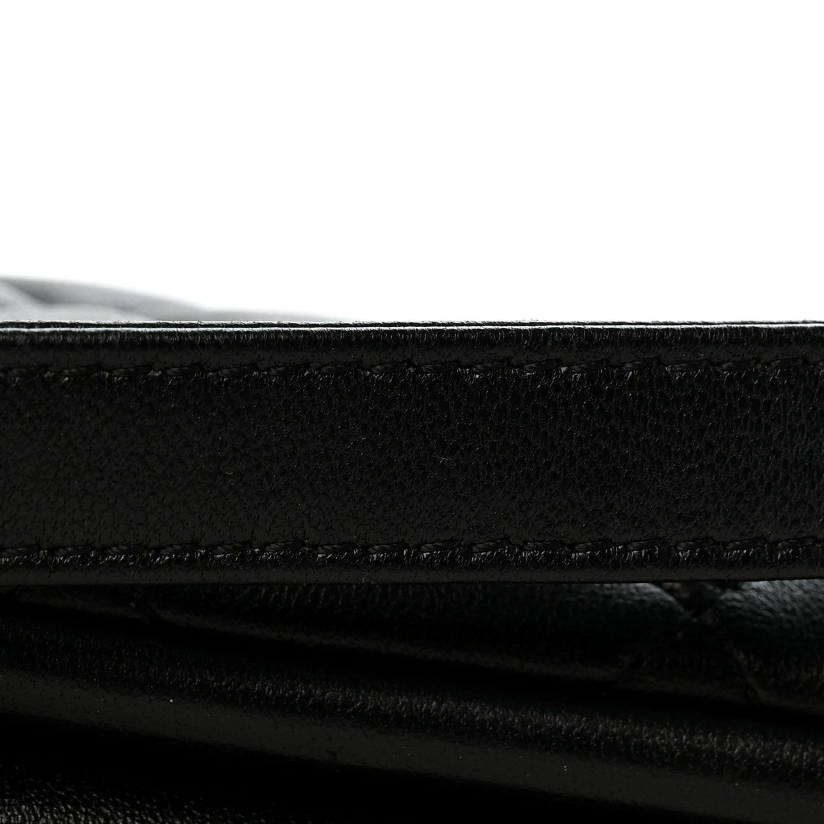 Quilted Lambskin Shoulder Bag - Black