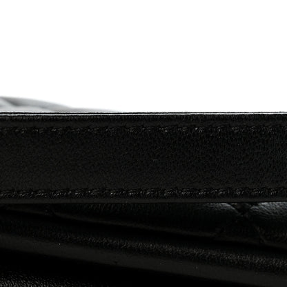 Quilted Lambskin Shoulder Bag - Black
