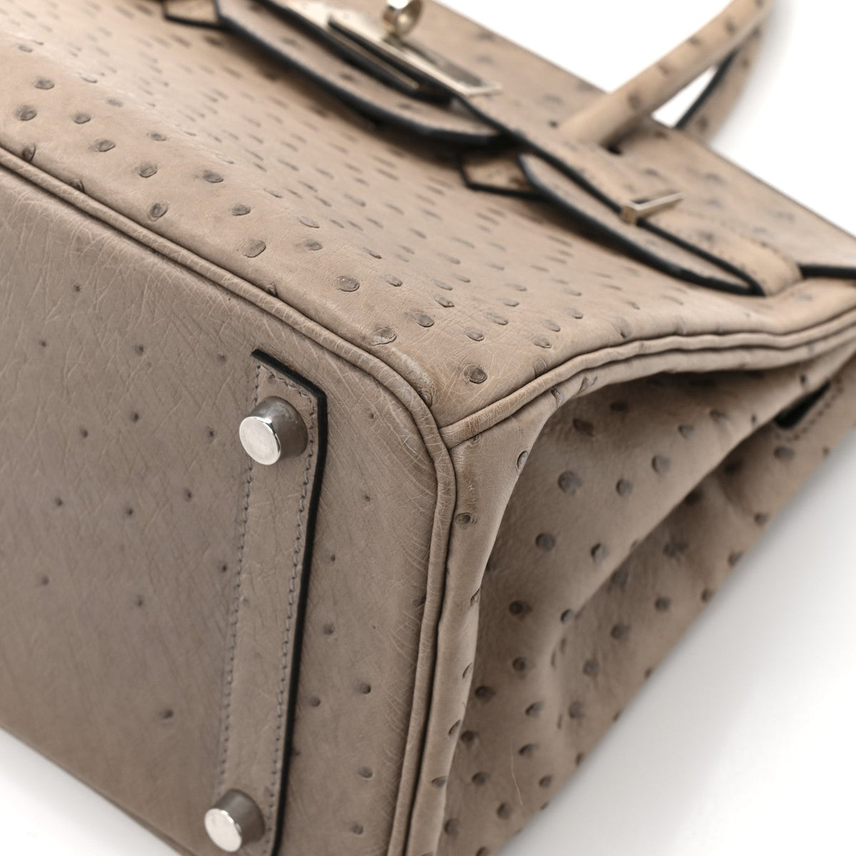 Ostrich Birkin 30 Mousse Handbag