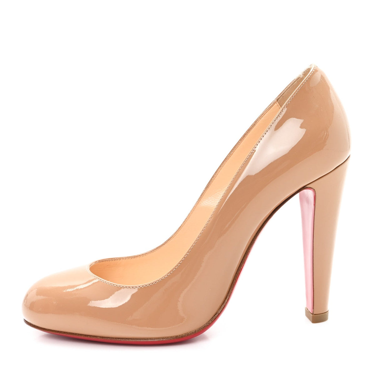 Christian Louboutin Patent Leather Women's Fififa 100 Pumps 36.5 Nude