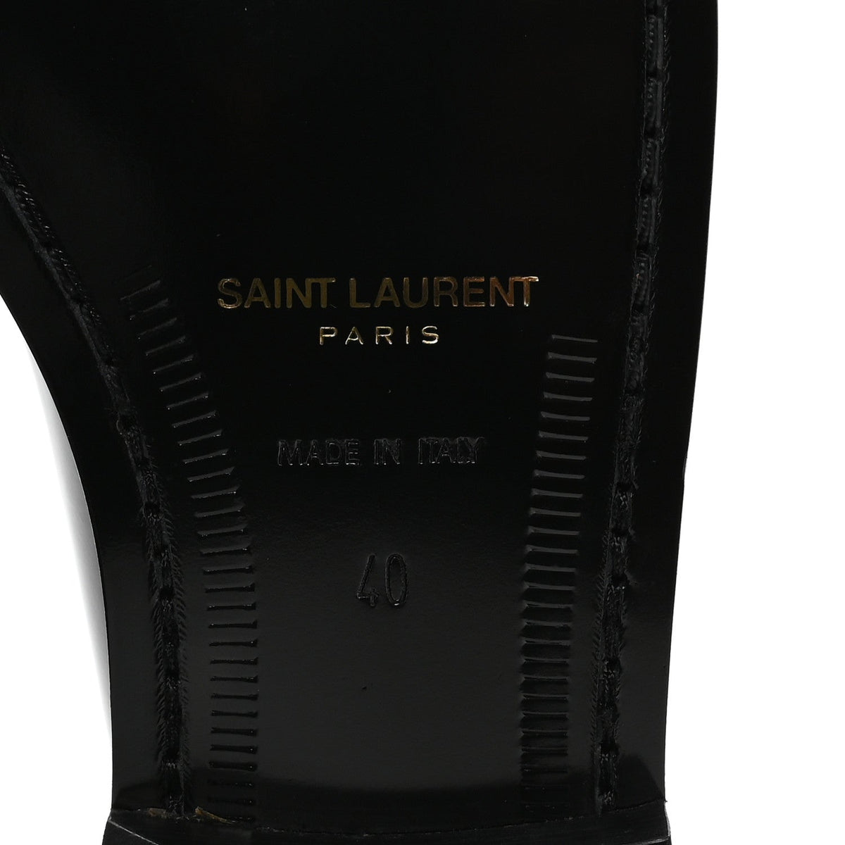 Saint Laurent Lux Calfskin Men's Le Loafer 15 Moccasins 40 Black