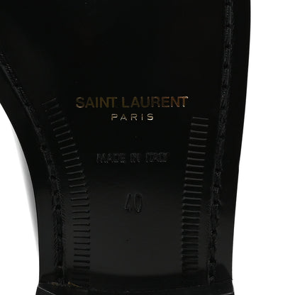 Saint Laurent Lux Calfskin Men's Le Loafer 15 Moccasins 40 Black