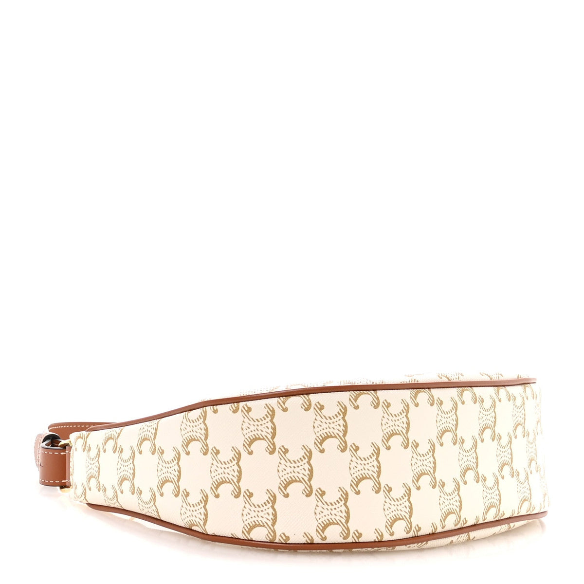 Calfskin Canvas Shoulder Bag - White