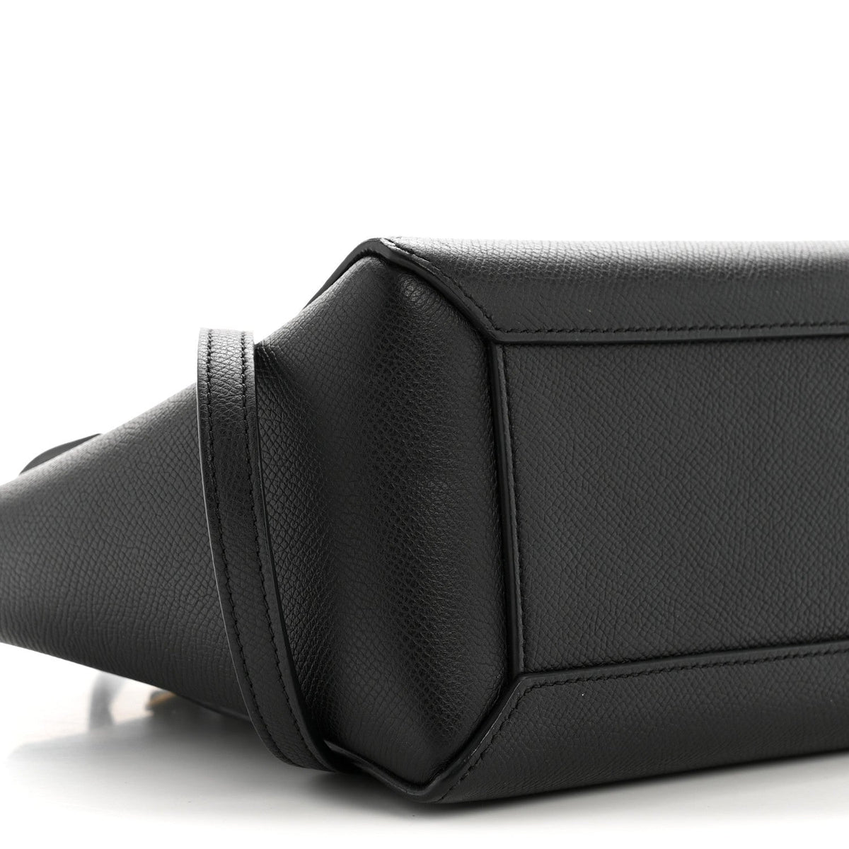 Nano Calfskin Belt Bag - Black