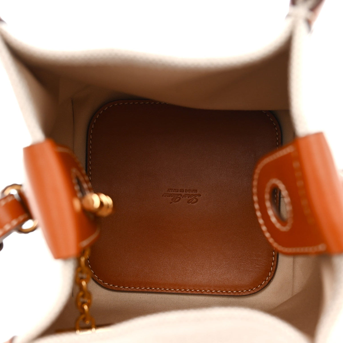 Calfskin Handbag - Natural