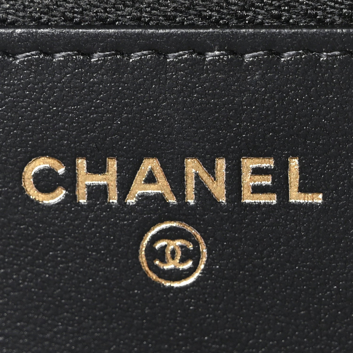 Quilted Caviar Wallet Bag - Black