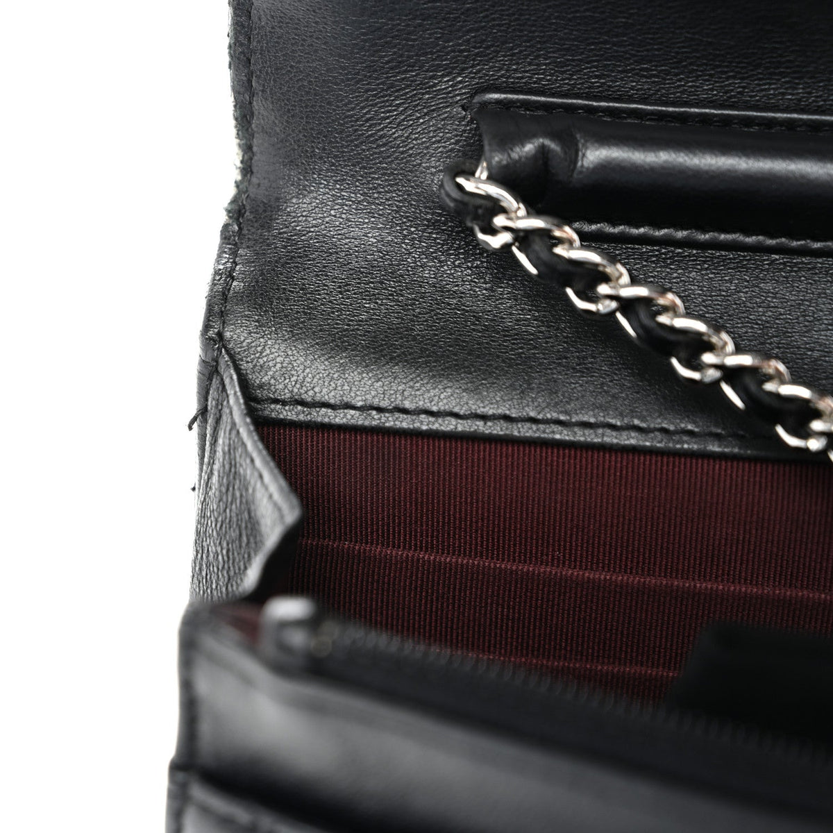 Quilted Lambskin Wallet Bag - Black