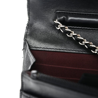 Quilted Lambskin Wallet Bag - Black
