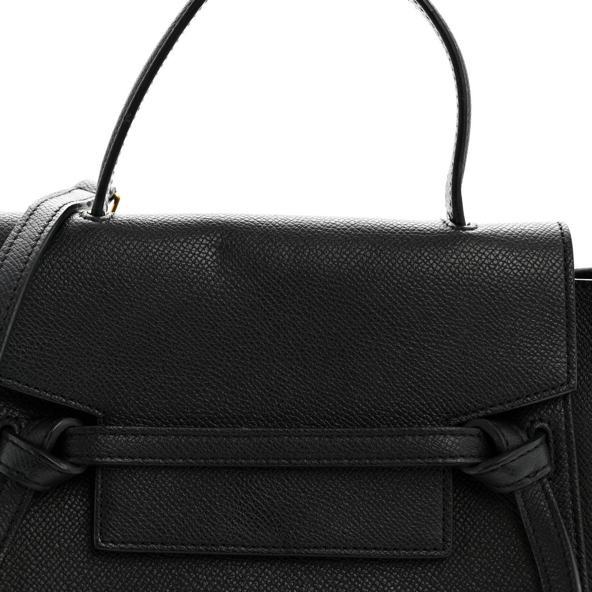 Nano Calfskin Belt Bag - Black