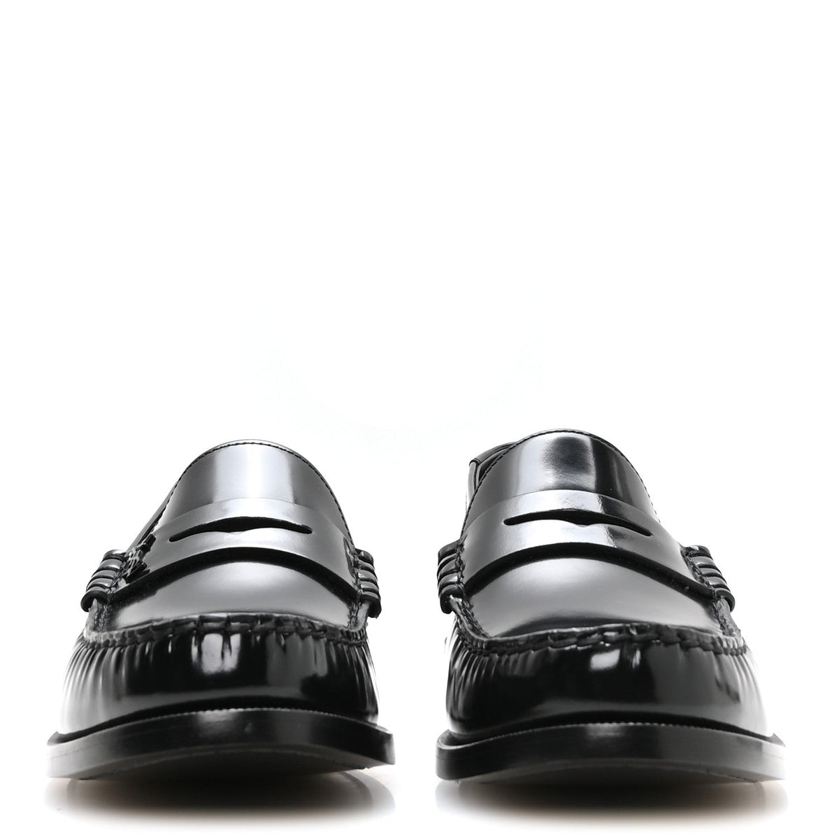 Saint Laurent Lux Calfskin Men's Le Loafer 15 Moccasins 40 Black