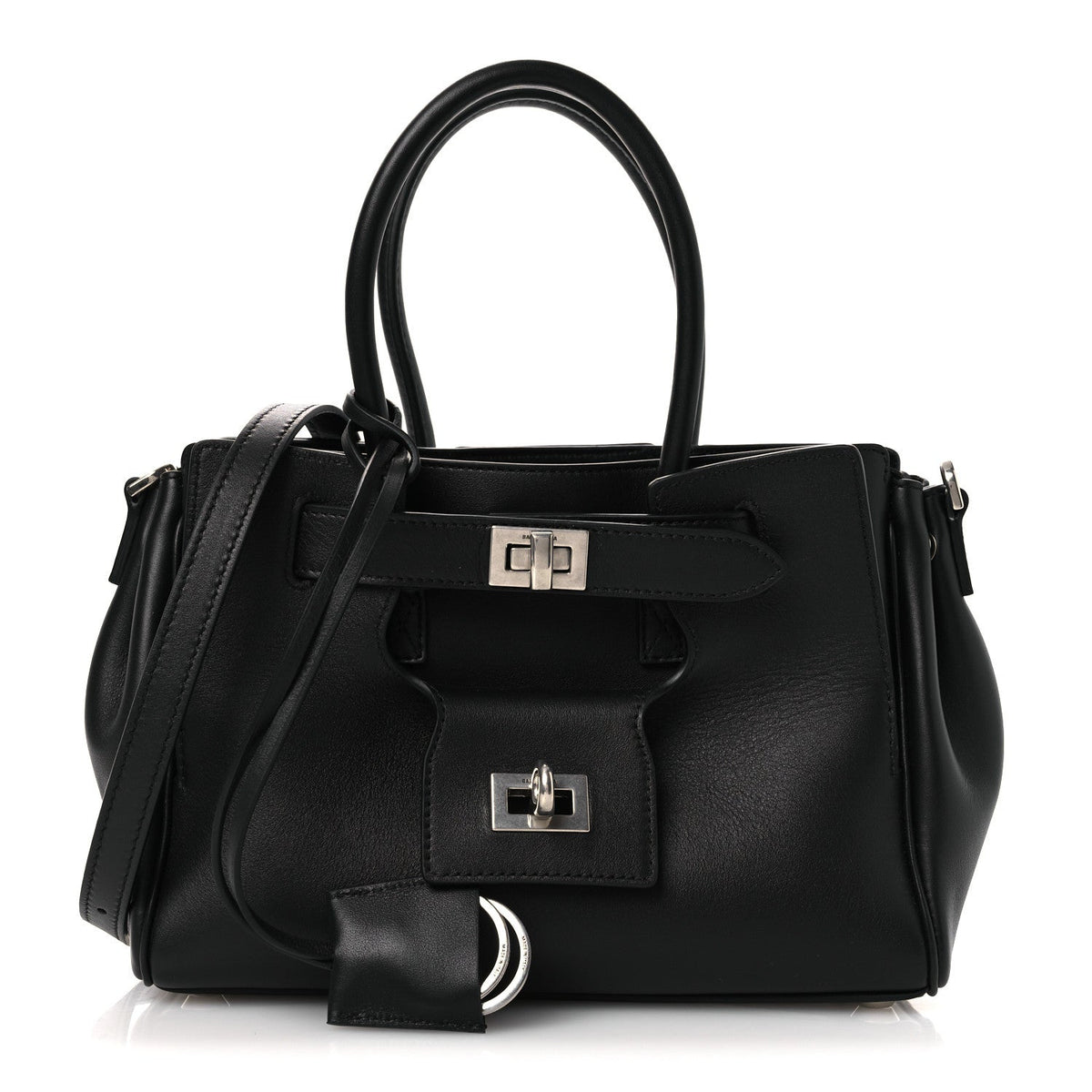Mini Calfskin Handbag - Black