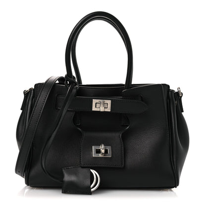 Mini Calfskin Handbag - Black