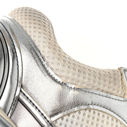 Chanel Fabric Laminated Calfskin Stretch CC Women's Sneakers