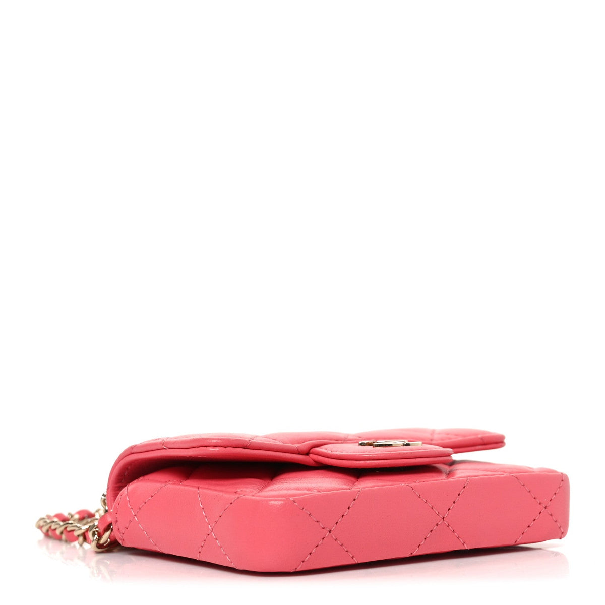 Mini Quilted Lambskin Belt Bag - Pink