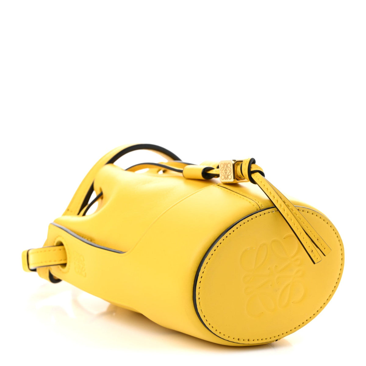Mini Calfskin Bucket Bag - Yellow