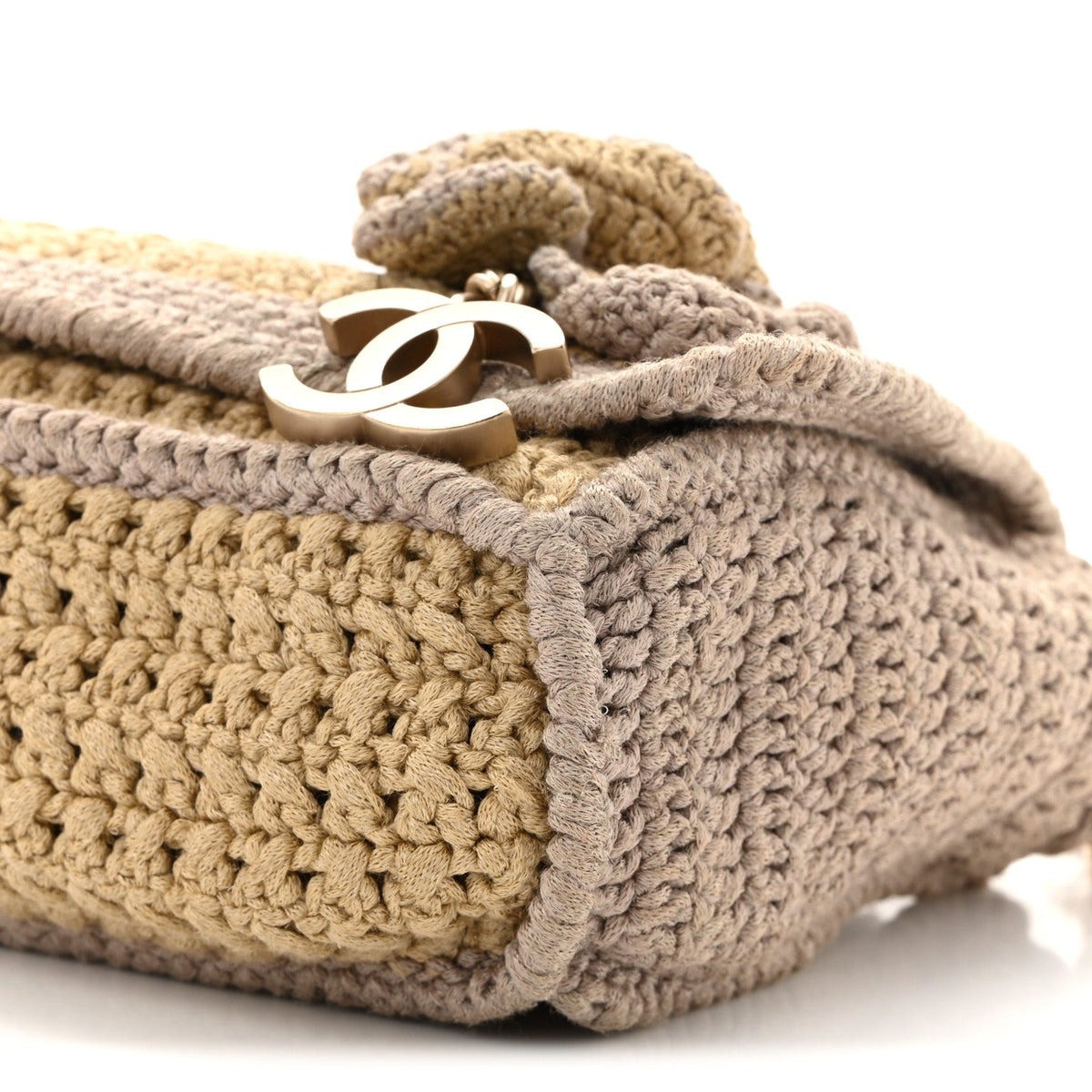 Flap Shoulder Bag - Beige