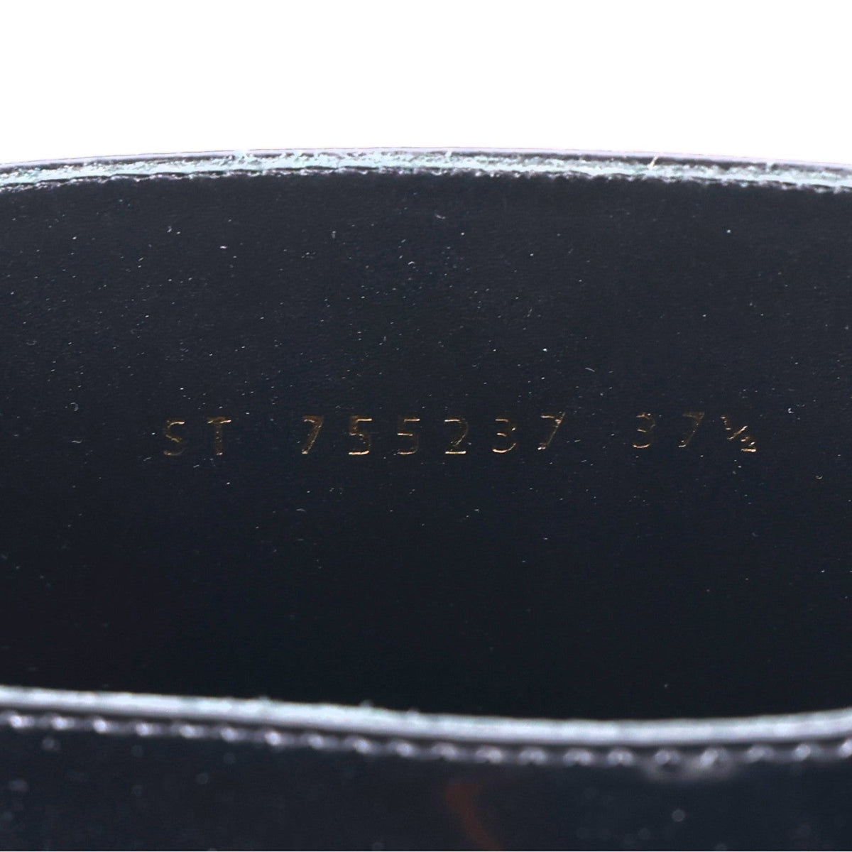 Saint Laurent Vitello Calfskin Women's Ruinart Hunt 25 Boots 37.5 Black