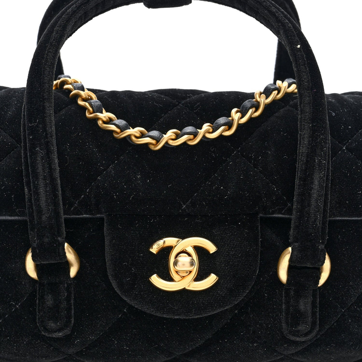 Mini Quilted Flap Shoulder Bag - Black