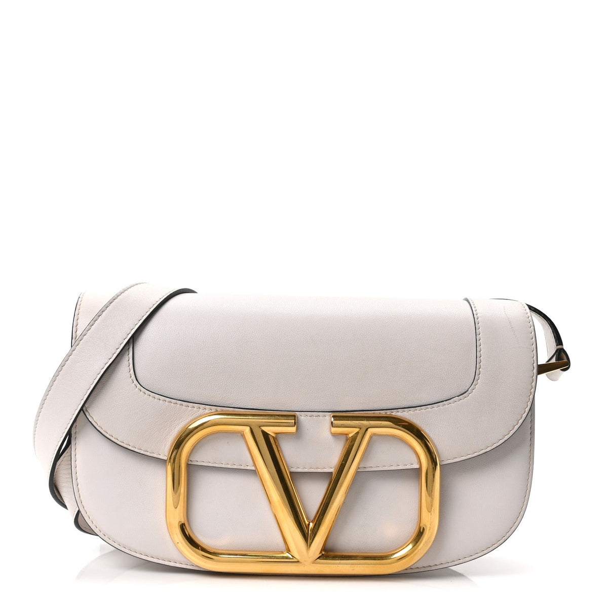 Calfskin Shoulder Bag - White