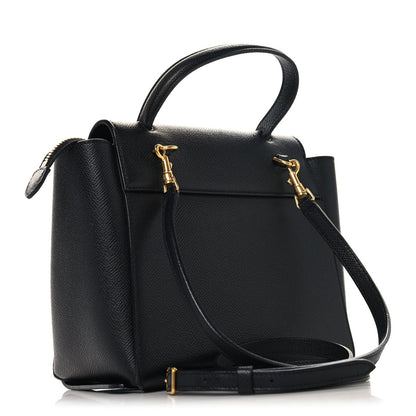 Nano Calfskin Belt Bag - Black