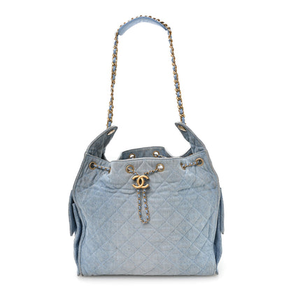 Medium Quilted Handbag - Blue