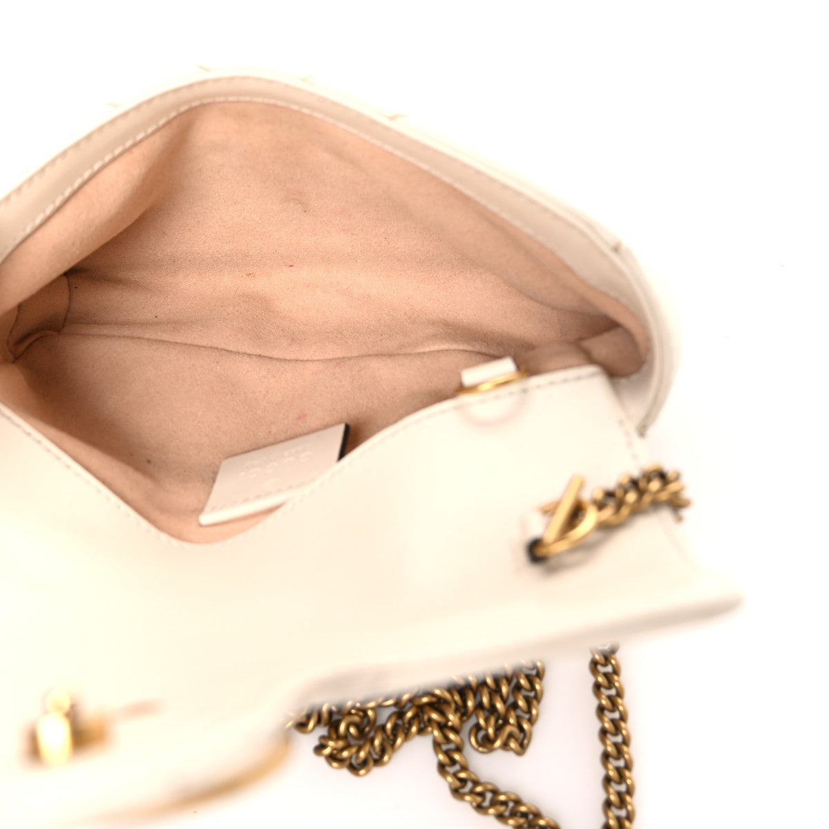 Mini Calfskin Shoulder Bag - White