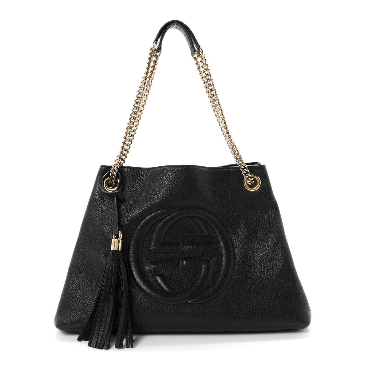 Medium Calfskin Shoulder Bag - Black