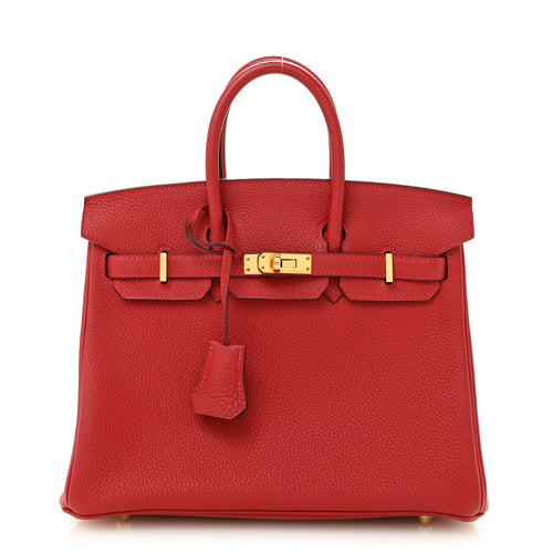Togo Birkin 25 Rouge Vif Handbag