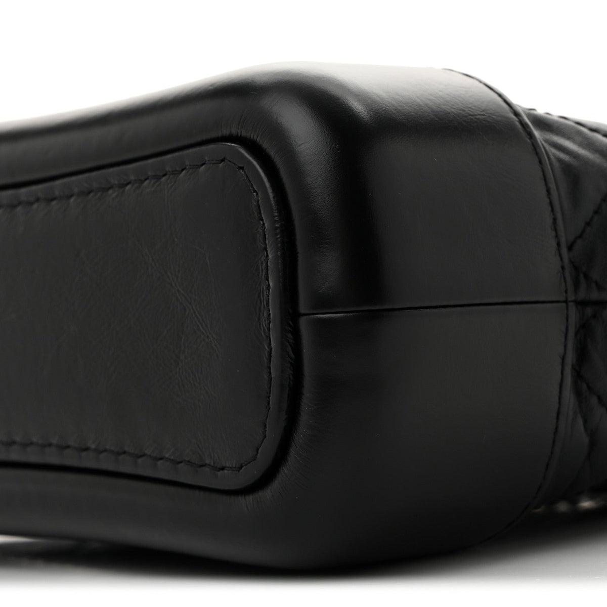 Small Quilted Calfskin Hobo Bag - Black