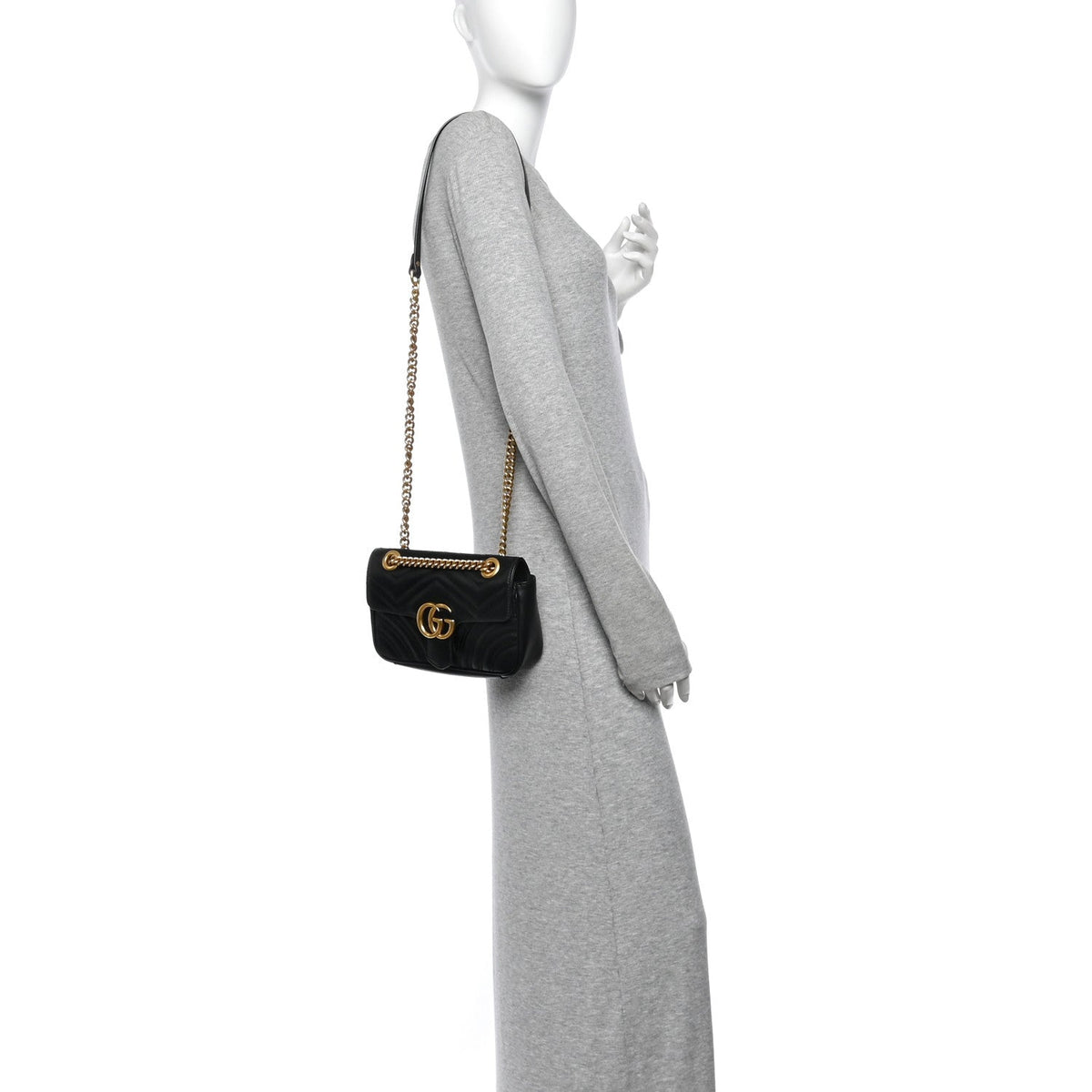 Mini Calfskin Shoulder Bag - Black